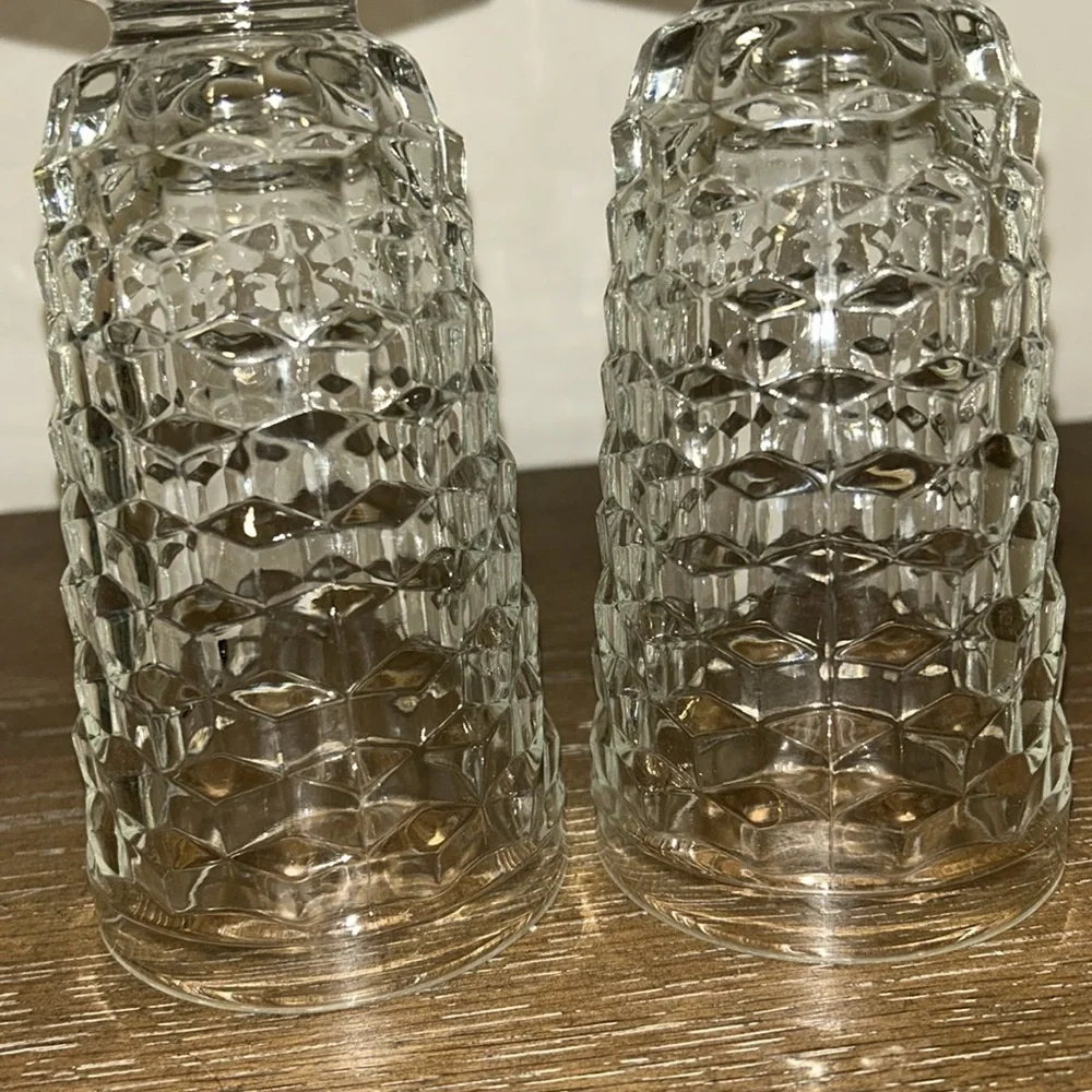 Indiana Whitehall Colony Cubist Clear Glass Iced Tea Glasses 6